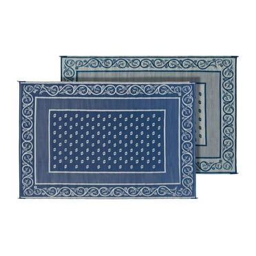 9 FT x 12 FT Reversible Mat Outdoor Patio Blue/light-Green RV Camping 9 FT x 12 FT Reversible Mat Outdoor Patio Blue/light-Green RV Camping